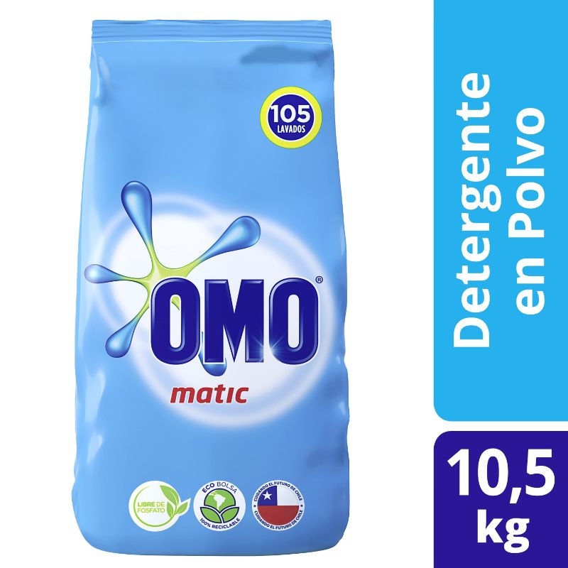 Detergente En Polvo Omo Matic Kgs Comercial Ara